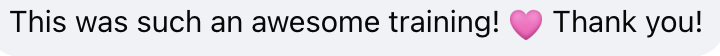 Client testimonial screenshot